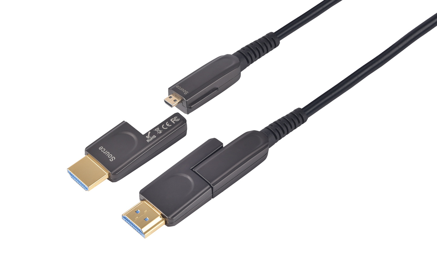 Detachable HDMI Active Optical Type D-D with Adapter